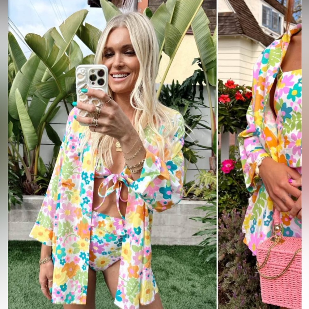 SMYM Weekday Button up in Petal pop